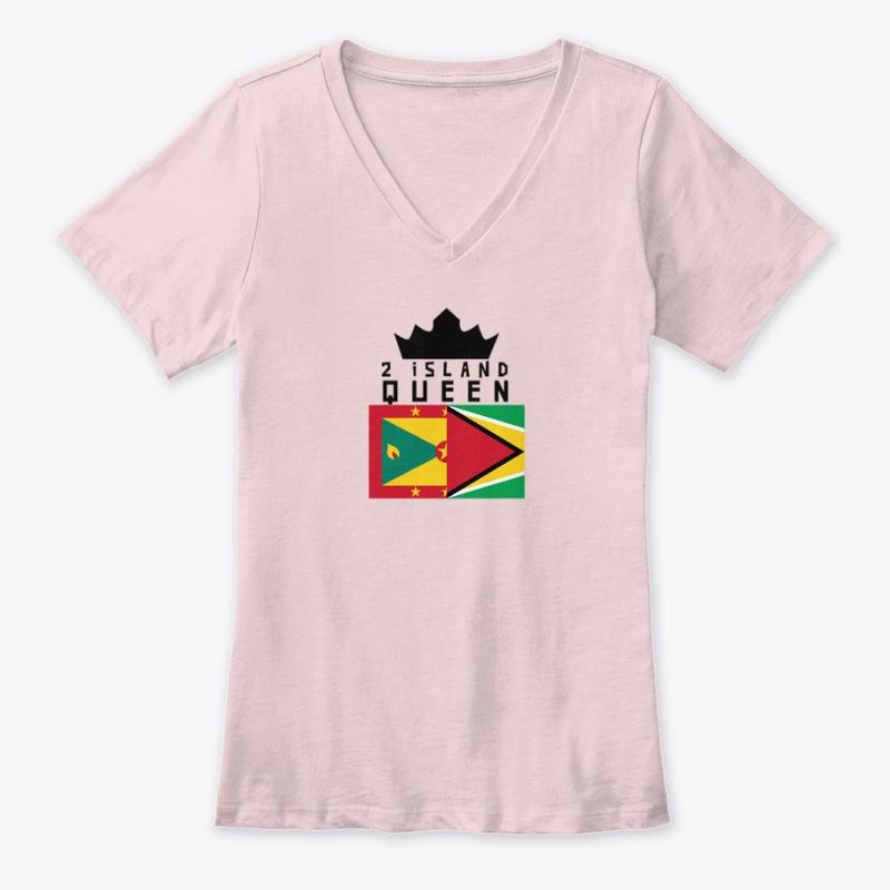 2 Island Queen Grenada Guyana T Shirt